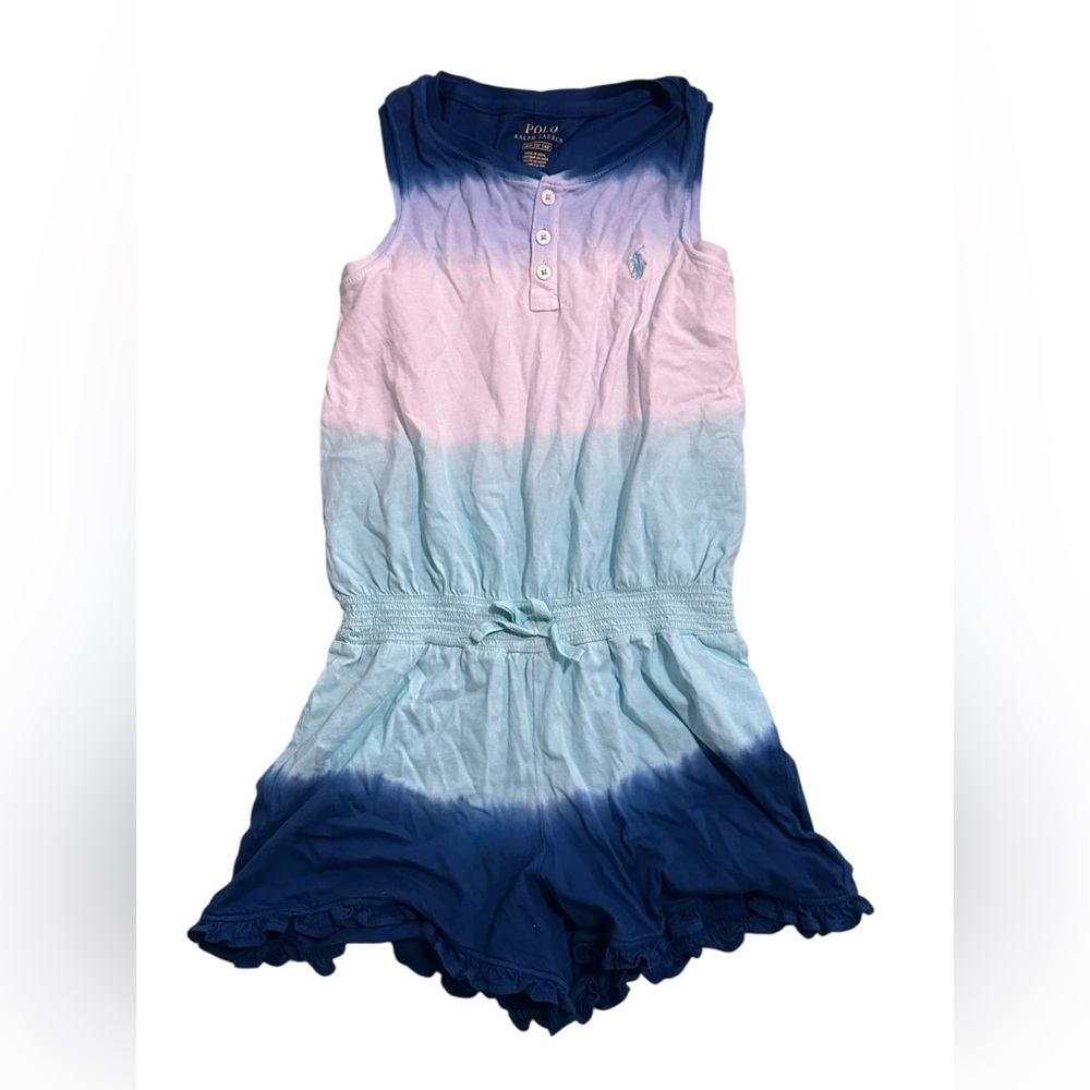 Polo by Ralph Lauren Blue Ombre Romper - NWT NEW size 8-10 Medium